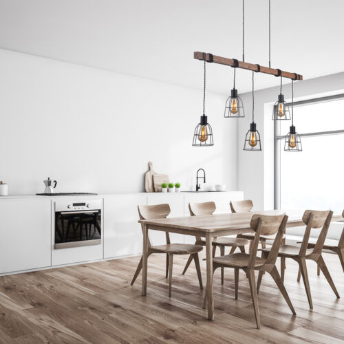 Pendant lamp Lux Reda – modern pendant lamp in matt black and steel