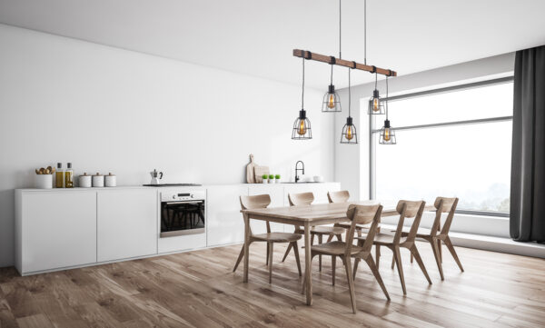 Pendant lamp Lux Reda – modern pendant lamp in matt black and steel