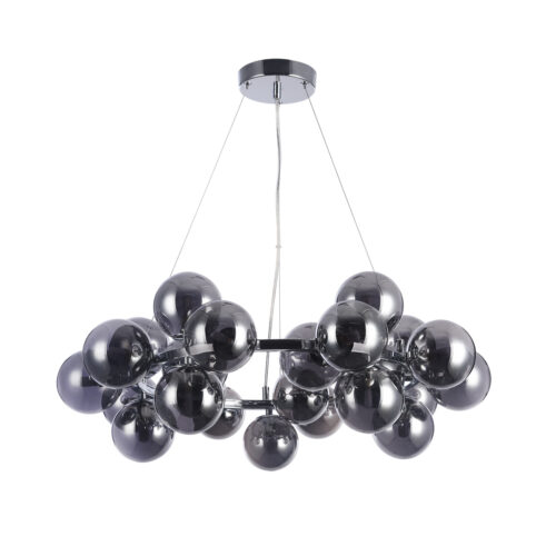 Pendant lamp Lux Cabella 28w – modern pendant lamp in chrome and steel