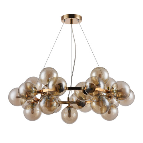 Pendant lamp Lux Cabella – modern pendant lamp in gold and steel