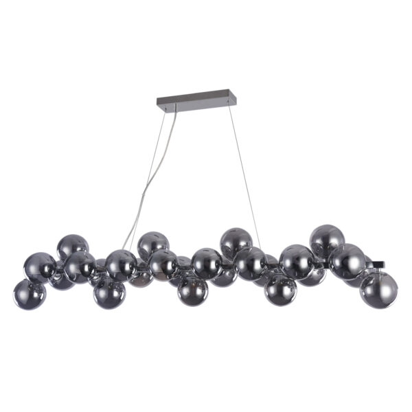 Pendant lamp Lux Cabella – modern pendant lamp in chrome and steel