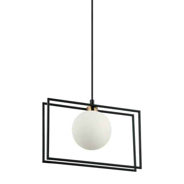 Pendant lamp Lux Grosetta – modern pendant lamp in black and steel