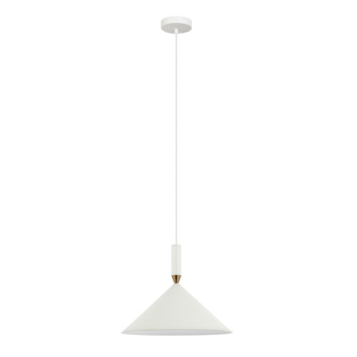 Pendant lamp Lux Drello – modern pendant lamp in white and steel