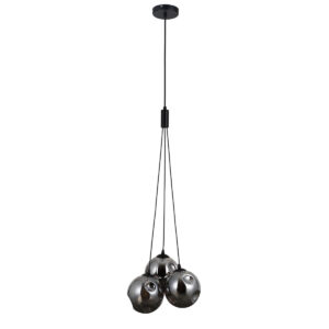 Pendant lamp Lux Perlos – modern pendant lamp in matt black and steel