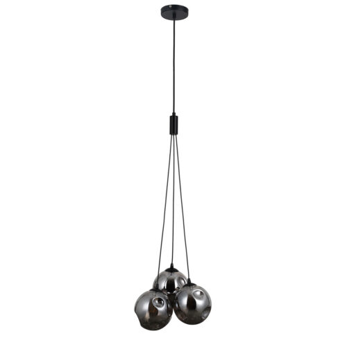 Pendant lamp Lux Perlos – modern pendant lamp in matt black and steel
