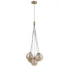 Pendant lamp Lux Perlos – modern pendant lamp in honey brass and steel