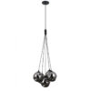 Pendant lamp Lux Perlos – modern pendant lamp in matt black and steel
