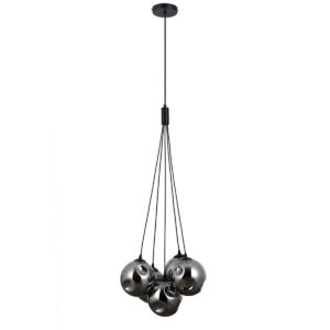 Pendant lamp Lux Perlos – modern pendant lamp in matt black and steel