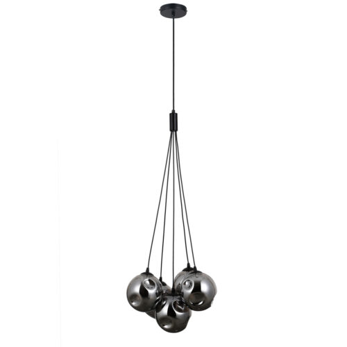 Pendant lamp Lux Perlos – modern pendant lamp in matt black and steel