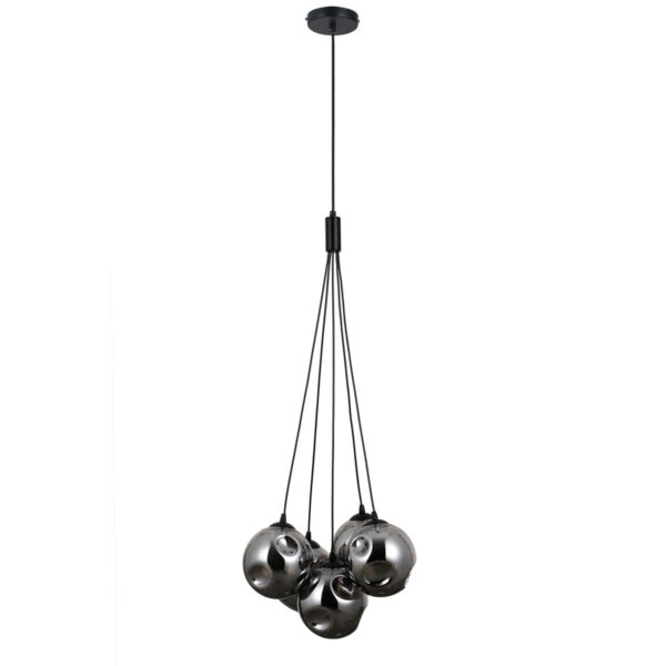 Pendant lamp Lux Perlos – modern pendant lamp in matt black and steel