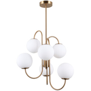 Pendant lamp Lux Gela 5w – modern pendant lamp in honey brass and steel