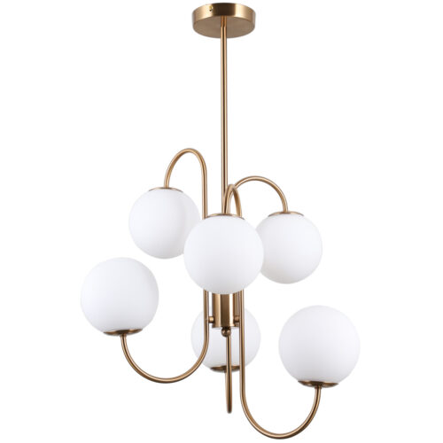 Pendant lamp Lux Gela 5w – modern pendant lamp in honey brass and steel