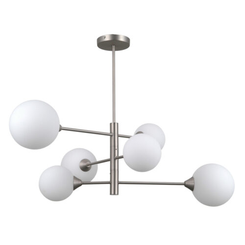 Pendant lamp Lux Evora – modern pendant lamp in satin nickel and steel