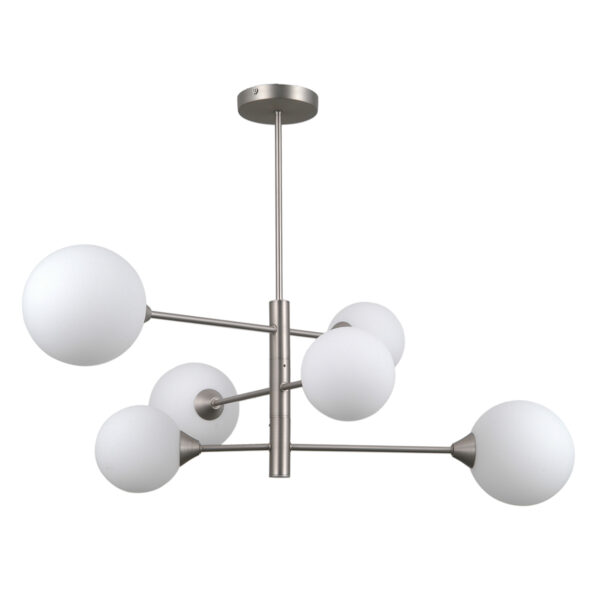Pendant lamp Lux Evora – modern pendant lamp in satin nickel and steel