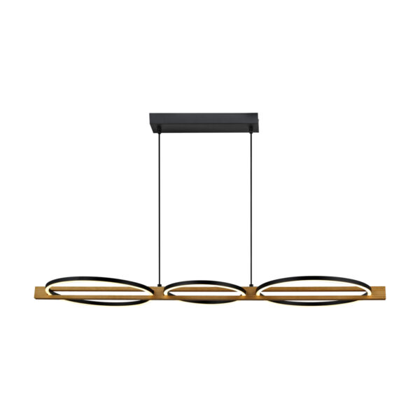 Pendant lamp Lux Natano – modern pendant lamp in sandblasted black and aluminum