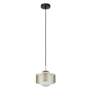 Pendant lamp Lux Lomica – modern pendant lamp in gold and steel