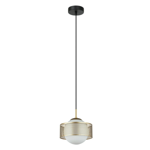 Pendant lamp Lux Lomica – modern pendant lamp in gold and steel