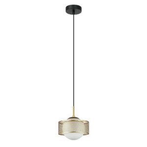 Pendant lamp Lux Lomica 40w – modern pendant lamp in gold and steel