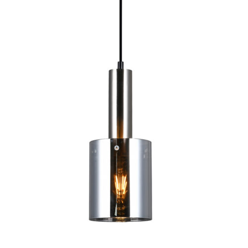 Pendant lamp Lux Sardo – modern pendant lamp in satin nickel and steel