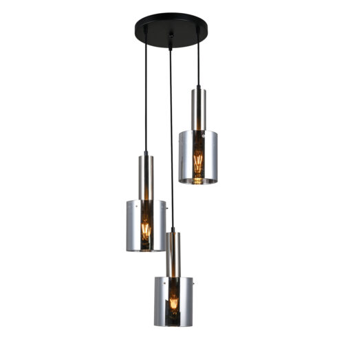 Pendant lamp Lux Sardo – modern pendant lamp in satin nickel and steel