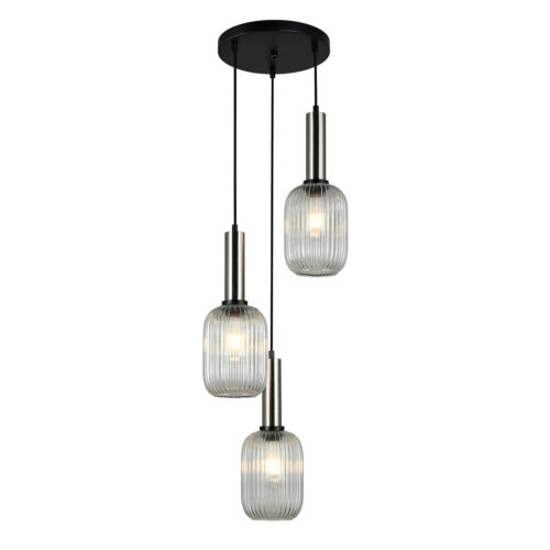 Pendant lamp Lux Antiola – modern pendant lamp in satin nickel and steel