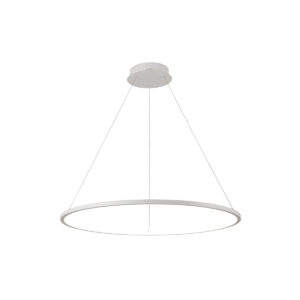 Pendant lamp Lux Vinola 38w – modern pendant lamp in white and aluminum