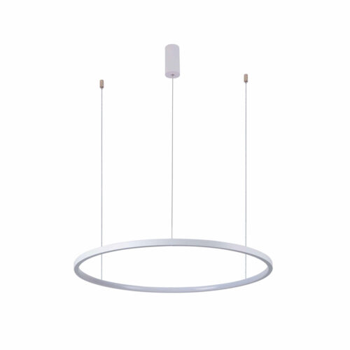 Pendant lamp Lux Vinola – modern pendant lamp in white and aluminum