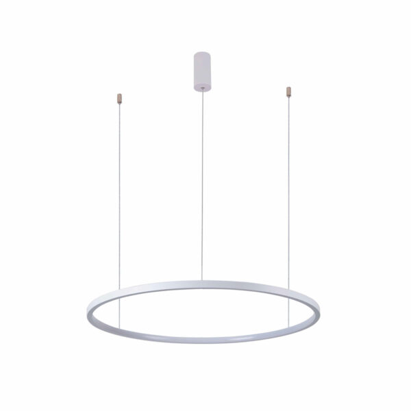 Pendant lamp Lux Vinola – modern pendant lamp in white and aluminum