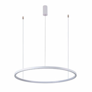 Pendant lamp Lux Vinola – modern pendant lamp in white and aluminum