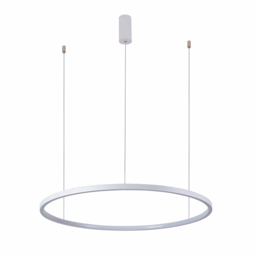 Pendant lamp Lux Vinola – modern pendant lamp in white and aluminum