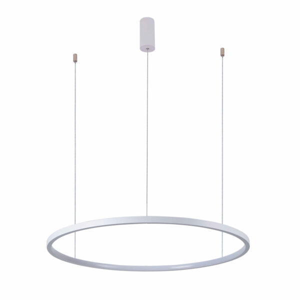 Pendant lamp Lux Vinola – modern pendant lamp in white and aluminum