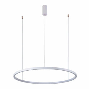 Pendant lamp Lux Vinola – modern pendant lamp in white and aluminum
