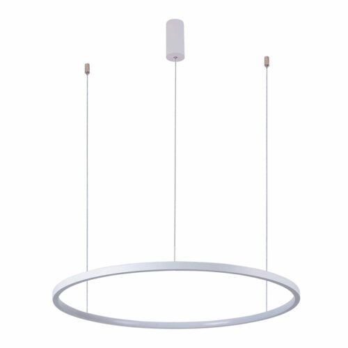 Pendant lamp Lux Vinola – modern pendant lamp in white and aluminum