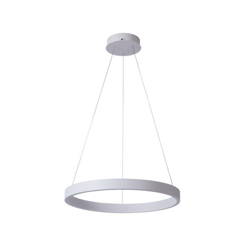 Pendant lamp Lux Brasco Down – modern pendant lamp in white and metal