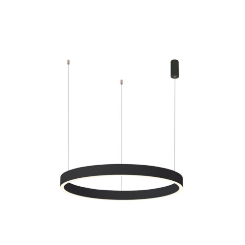 Pendant lamp Lux Brasco Down – modern pendant lamp in black and aluminum