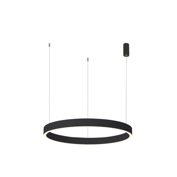 Pendant lamp Lux Brasco Down – modern pendant lamp in black and aluminum