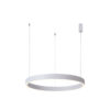 Pendant lamp Lux Brasco Down – modern pendant lamp in white and aluminum