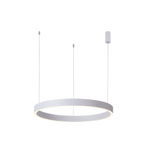 Pendant lamp Lux Brasco Down – modern pendant lamp in white and aluminum