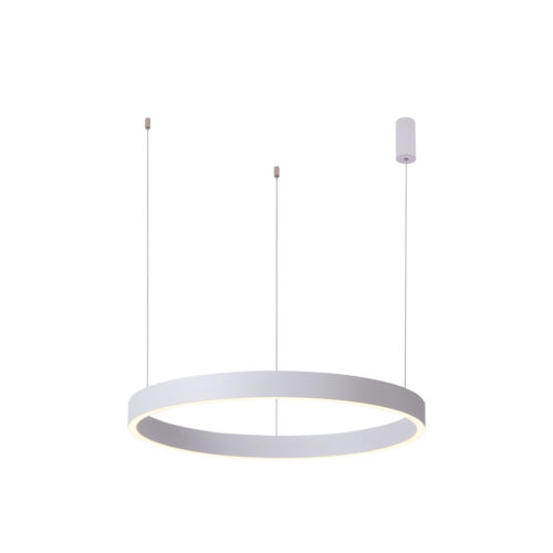 Pendant lamp Lux Brasco Down – modern pendant lamp in white and aluminum