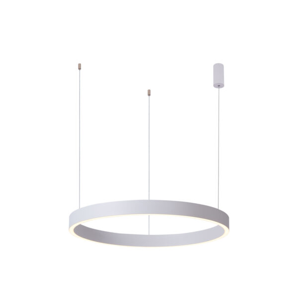 Pendant lamp Lux Brasco Down – modern pendant lamp in white and aluminum