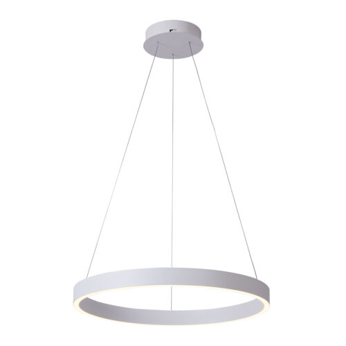 Pendant lamp Lux Brasco Down 60w – modern pendant lamp in white and metal