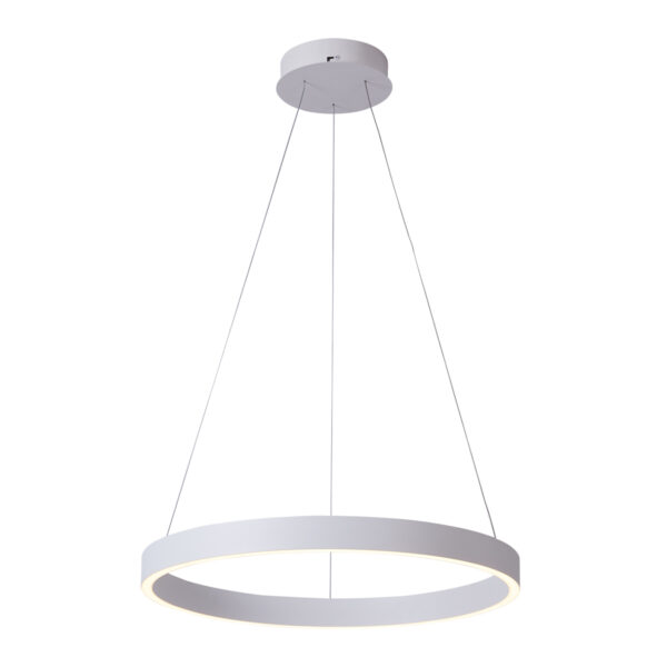 Pendant lamp Lux Brasco Down 60w – modern pendant lamp in white and metal