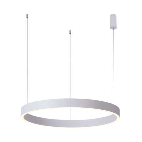 Pendant lamp Lux Brasco Down – modern pendant lamp in white and aluminum