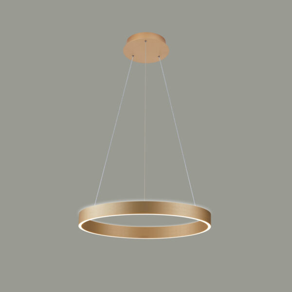 Pendant lamp Lux Brasco Up Down – modern pendant lamp in gold and aluminum