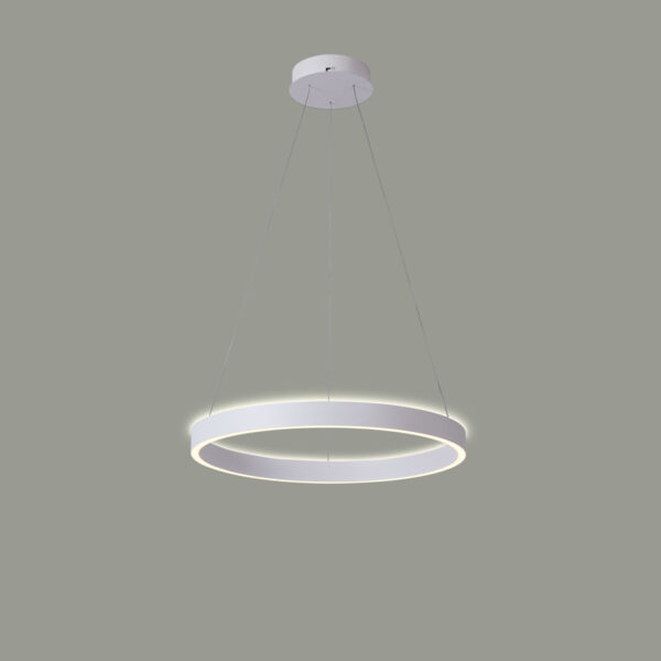 Pendant lamp Lux Brasco Up Down – modern pendant lamp in white and aluminum