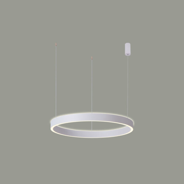 Pendant lamp Lux Brasco Up Down – modern pendant lamp in white and aluminum