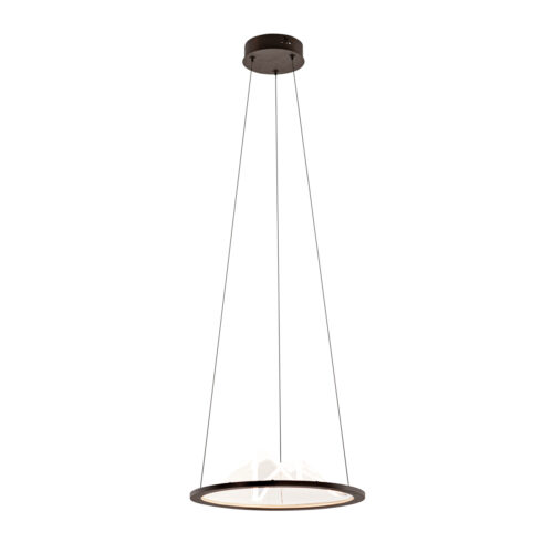 Pendant lamp Lux Baret – modern pendant lamp in coffee and steel