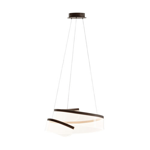 Pendant lamp Lux Rustin – modern pendant lamp in coffee and steel
