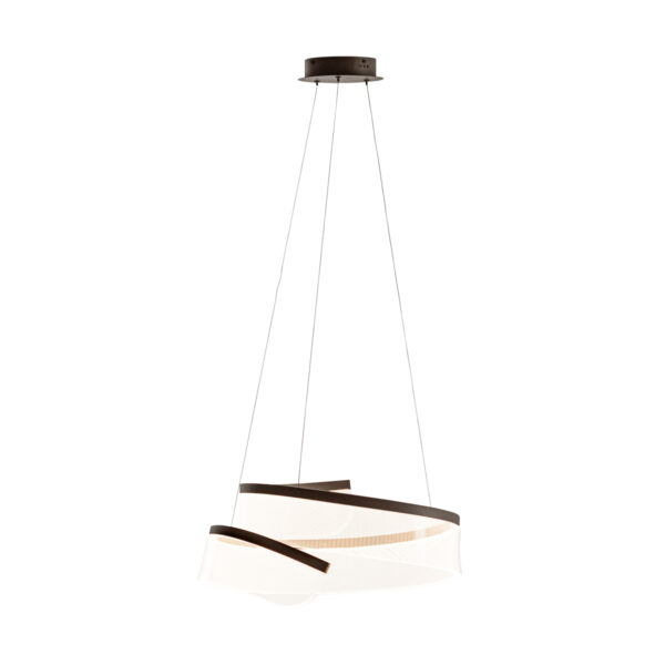Pendant lamp Lux Rustin – modern pendant lamp in coffee and steel