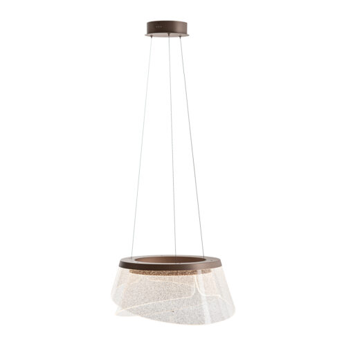 Pendant lamp Lux Foren – modern pendant lamp in brown and steel